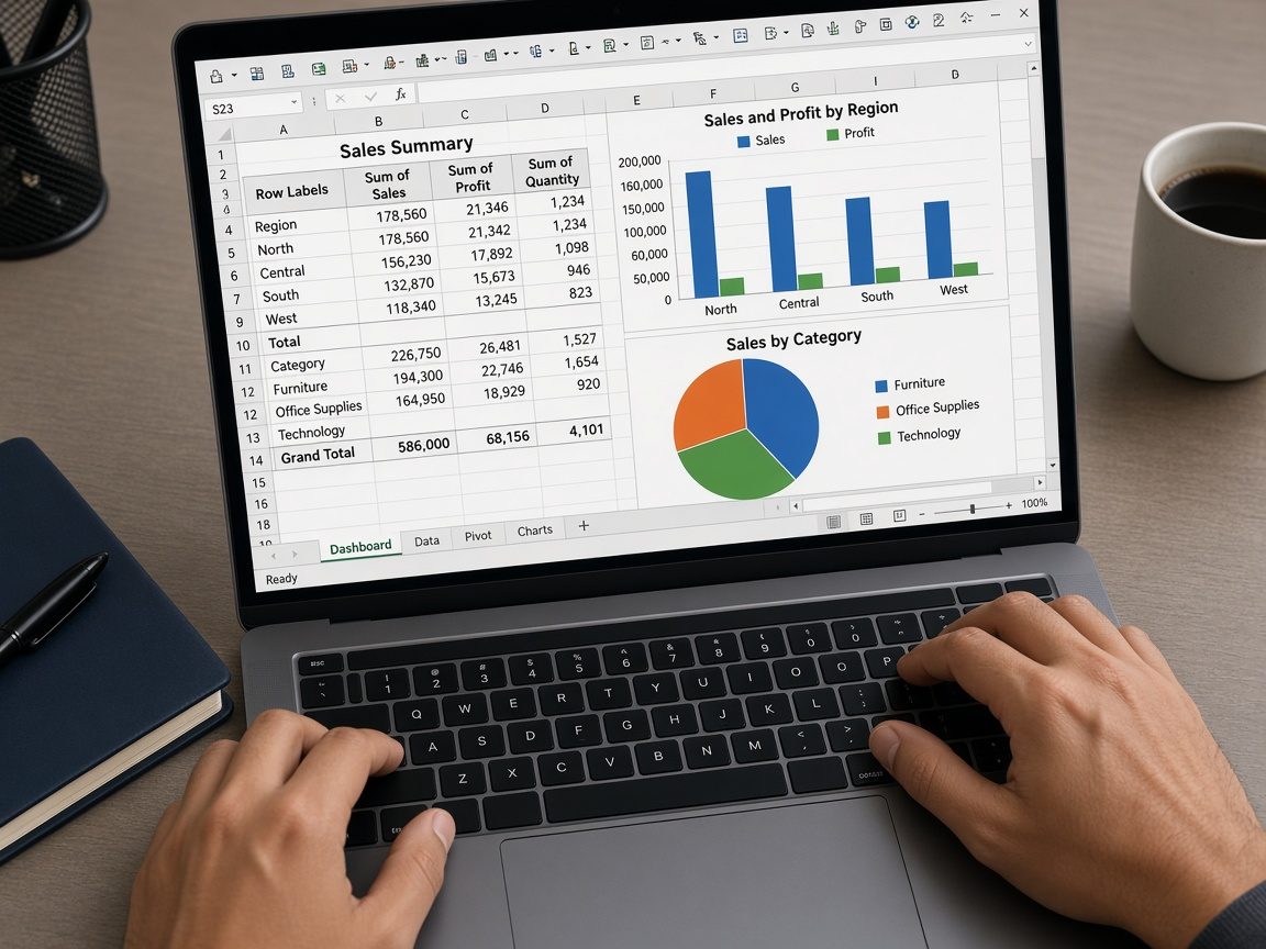 Professional analyzing spreadsheet reports during Advanced Excel corporate training